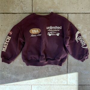 Zara Kids Purple Crewneck with Graphic Print